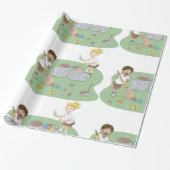 Eco-vriendelijke Kinder schoonmaak camping Recycli Cadeaupapier (Uitgerold)