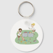 Eco-vriendelijke Kinder schoonmaak camping Recycli Sleutelhanger (Voorkant)