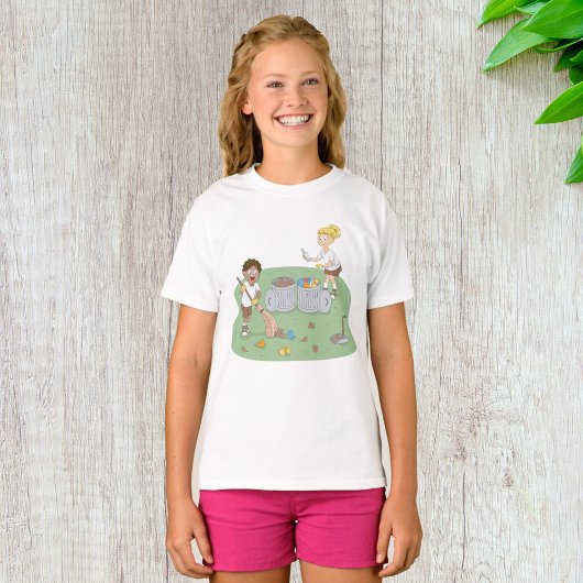 Eco-vriendelijke Kinder schoonmaak camping Recycli T-shirt
