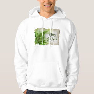 Eco Vriendelijke "Live Green" Kunstliefhebbers Hoo Hoodie