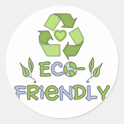 Eco-vriendelijke T-shirts en geschenken Ronde Sticker (Voorkant)