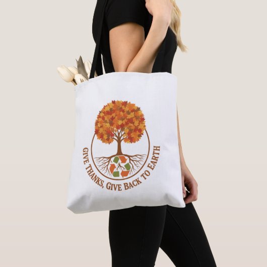 Eco-vriendelijke Thanksgiving Canvas tas – "Geef B (Dichtbij)
