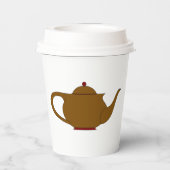 Eco-vriendelijke theekopjes --Charming Theepot Des Papieren Bekers (Achterkant)