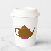 Eco-vriendelijke theekopjes --Charming Theepot Des Papieren Bekers (Voorkant)
