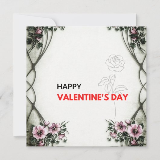 Eco-vriendelijke Valentijn printables gratis Feestdagenkaart (Voorkant)