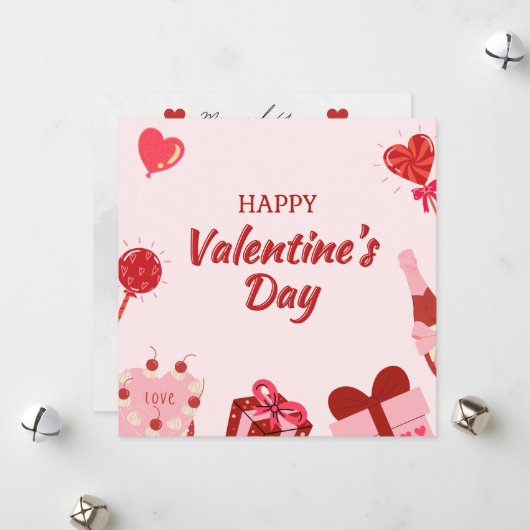Eco-vriendelijke Valentijn printables gratis Feestdagenkaart (Voorkant / Achterkant in situ)