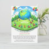 Eco-vriendelijke verjaardag uitnodiging (Staand voorkant)