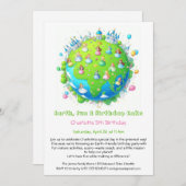 Eco-vriendelijke verjaardag uitnodiging (Voorkant / Achterkant)