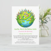 Eco-vriendelijke verjaardag uitnodiging (Staand voorkant)