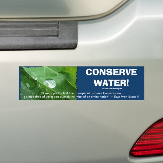 ECO VRIENDELIJKE WATERBEHOUD Gifts & Gear Bumpersticker (Op auto)