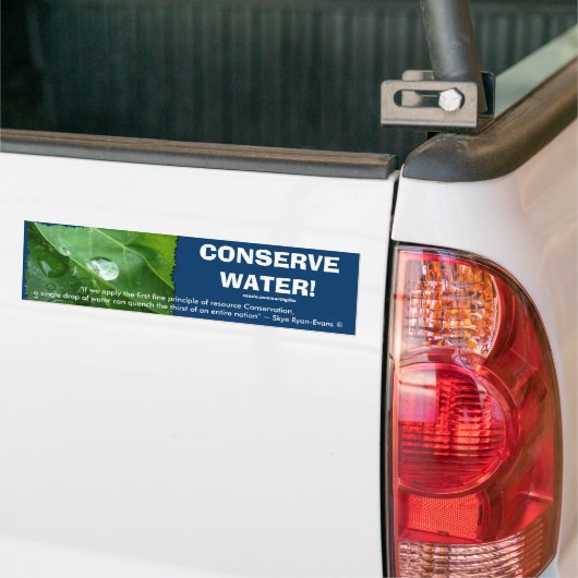 ECO VRIENDELIJKE WATERBEHOUD Gifts & Gear Bumpersticker (Op Truck)