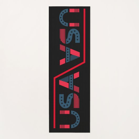 Eco vriendelijke zwarte achtergrond yogamat (Voorkant)