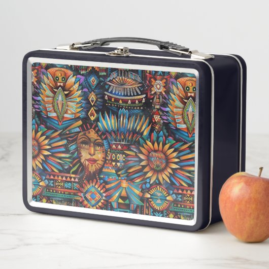 Eco-vriendelijke zwarte "Pre-Columbian Tapestry" L (In situ)