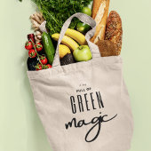 Eco Vriendschappelijke Groene Magische Kruidenier Tote Bag