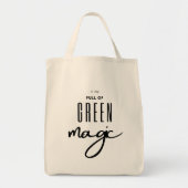 Eco Vriendschappelijke Groene Magische Kruidenier Tote Bag (Voorkant)