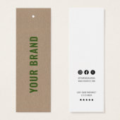 Eco Vriendschappelijke Kraft Merknaam Kleding hang Mini Visitekaartjes (Voorkant /achterkant)