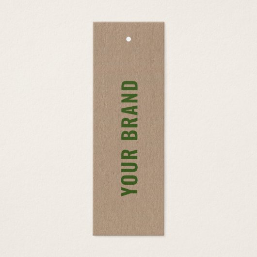 Eco Vriendschappelijke Kraft Merknaam Kleding hang Mini Visitekaartjes (Voorkant)