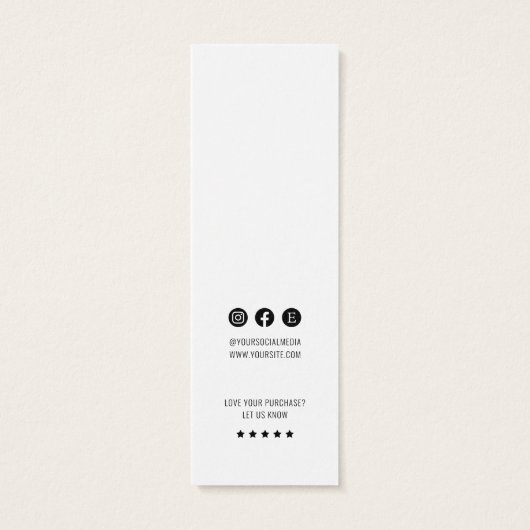 Eco Vriendschappelijke Kraft Merknaam Kleding hang Mini Visitekaartjes (Achterkant)