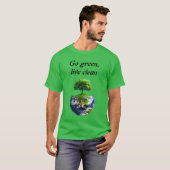 Eco Warrior: Ga groen, Live Clean T-shirt (Voorkant volledig)