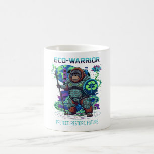 Eco-Warrior Orang-oetan Cyberpunk Beschermer Koffiemok