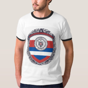 Eco-Warrior Shield: Paraguay-geïnspireerde Ringer T-shirt