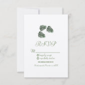 Eco Waterverf Tropical Botany Palm Leaves RSVP Kaart (Voorkant)