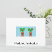 Eco Wedding Kaart (Staand voorkant)