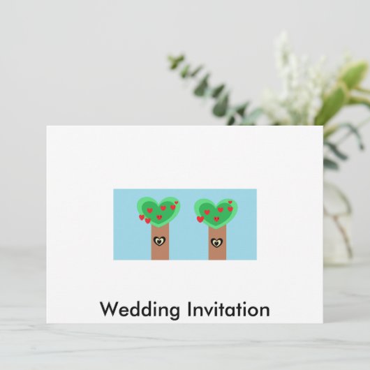 Eco Wedding Kaart (Staand voorkant)