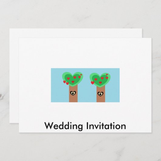 Eco Wedding Kaart (Voorkant / Achterkant)