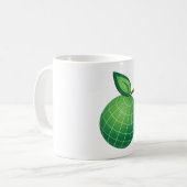 Eco Wereldbol Fruit Green Earth Leaf Sphere Koffiemok (Voorkant links)