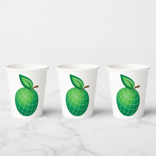 Eco Wereldbol Fruit Green Earth Leaf Sphere Papieren Bekers
