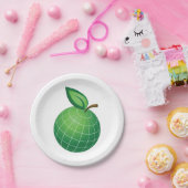 Eco Wereldbol Fruit Green Earth Leaf Sphere Papieren Bordje (Feest)
