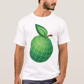 Eco Wereldbol Fruit Green Earth Leaf Sphere T-shirt (Voorkant)