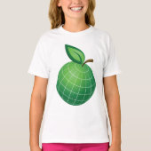 Eco Wereldbol Fruit Green Earth Leaf Sphere T-shirt (Voorkant)