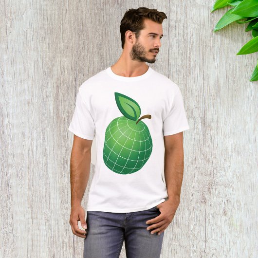 Eco Wereldbol Fruit Green Earth Leaf Sphere T-shirt