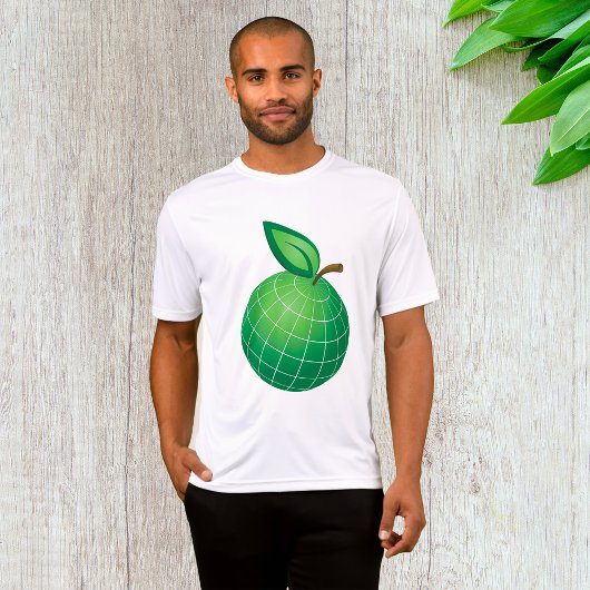Eco Wereldbol Fruit Green Earth Leaf Sphere T-shirt