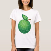 Eco Wereldbol Fruit Green Earth Leaf Sphere T-shirt (Voorkant)