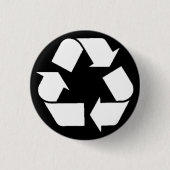 EcoFlair - Recyclen. Ronde Button 3,2 Cm (Voorkant)