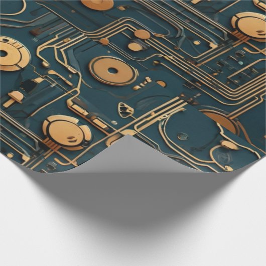 EcoFusion: gerecycled technisch behang Cadeaupapier (Hoek)