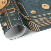 EcoFusion: gerecycled technisch behang Cadeaupapier (Rol Hoek)