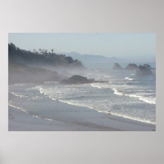 Ecola Beach Uitzicht Poster (Voorkant)
