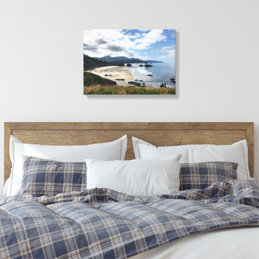 Ecola State Beach, OF Canvas Afdruk (Insitu (Slaapkamer))