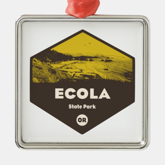 Ecola State Park Oregon Metalen Ornament (Voorkant)