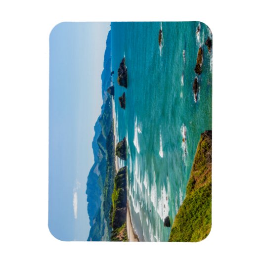 Ecola State Park, Oregon. Panorama of Crescent Magneet (Verticaal)