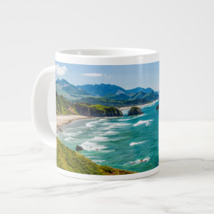 Ecola State Park, Oregon. Panorama van Crescent Grote Koffiekop