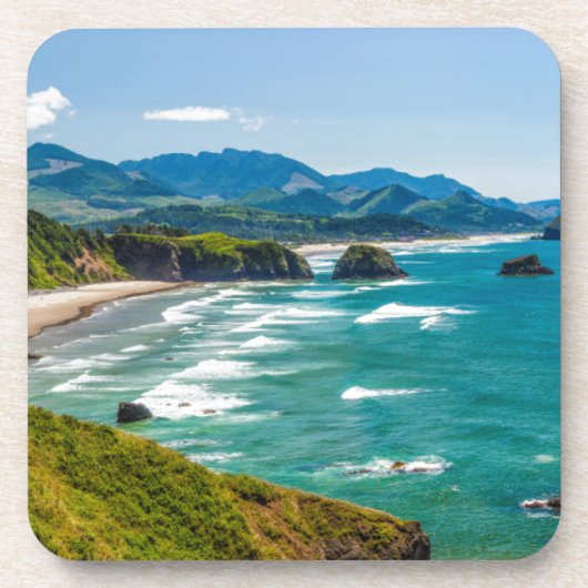 Ecola State Park, Oregon. Panorama van Crescent Onderzetter (Voorkant)