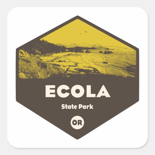 Ecola State Park Oregon Vierkante Sticker (Voorkant)