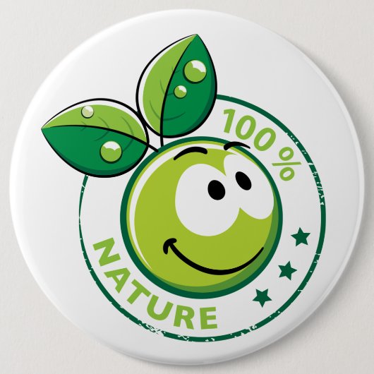 Ecologie : 100 % natuur - ronde button 6,0 cm (Voorkant)