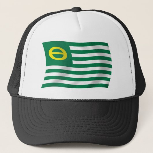 Ecologie Beweging Vlag Hoed Trucker Pet (Voorkant)