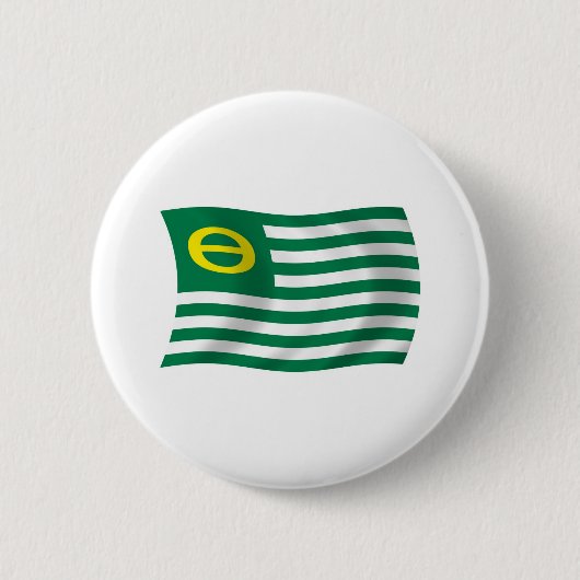 Ecologie Beweging Vlag Knop Ronde Button 5,7 Cm (Voorkant)